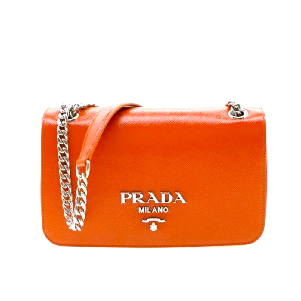 PRADA pattina in pelle saffiano vernice bag 318 - Picture 1 of 8